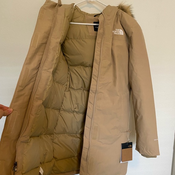 NWT North Face Women’s Arctic Parka Khaki Small - Picture 3 of 7
